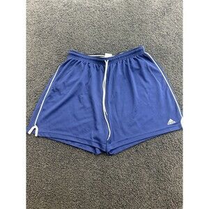 Vintage 90s Y2K Adidas Mens XL Above Knee Running Jogging Soccer Shorts Blue